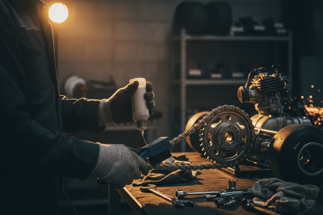 Entretenir sa chaîne de kart : le guide complet
