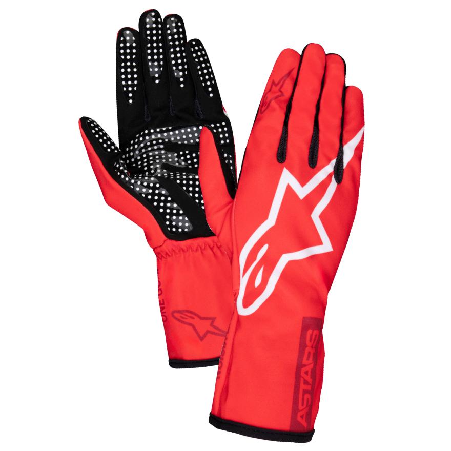 Gants karting Alpinestars Tech 1K Race V2 Pure rouge noir blanc