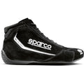 Chaussure pilote Sparco Slalom noir – laçage haut daim semelle anti-carburant circuit karting