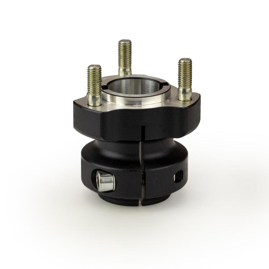 Moyeu arrière karting 30 mm aluminium anodisé — coloris noir