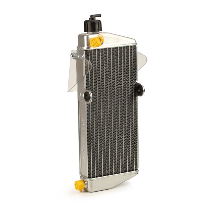 Radiateur karting Rotax d'origine — vue de face, bouchon de remplissage inclus