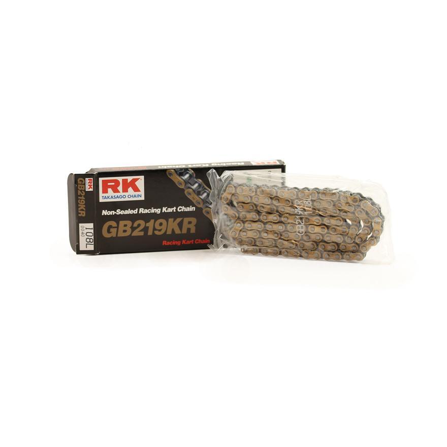 Kit 2 chaînes karting RK 219 GB219KR — pas 219, 100 combinaisons de longueurs