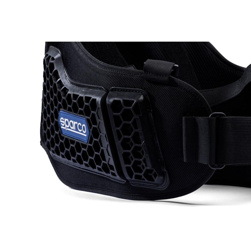 Gilet protège-côtes Sparco Pro Shell noir – protection karting ajustable coques 3D
