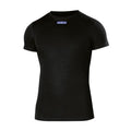 T-shirt karting Sparco B-Rookie noir – sous-vêtement pilote kart coutures plates
