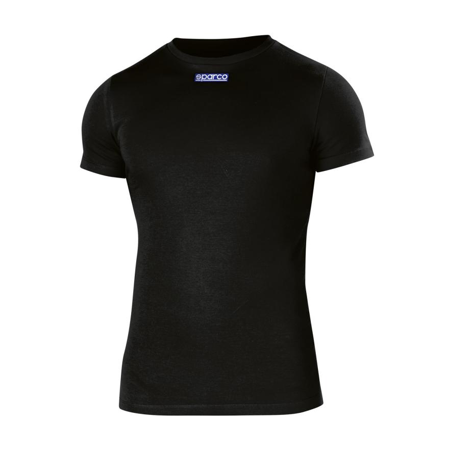 T-shirt karting Sparco B-Rookie noir – sous-vêtement pilote kart coutures plates